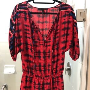 BCBG MaxAzria red and blue romper